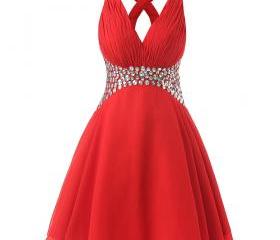 Real Picture Homecoming Dresses Short Red Dresses For Graduation ...