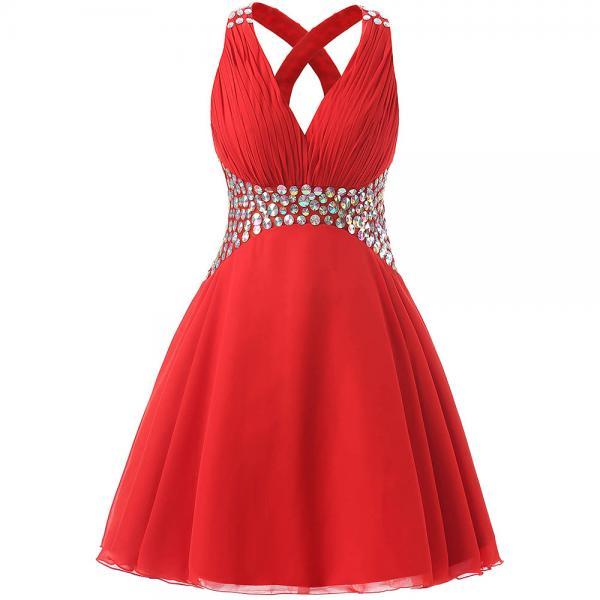 Real Picture Homecoming Dresses Short Red Dresses For Graduation ...