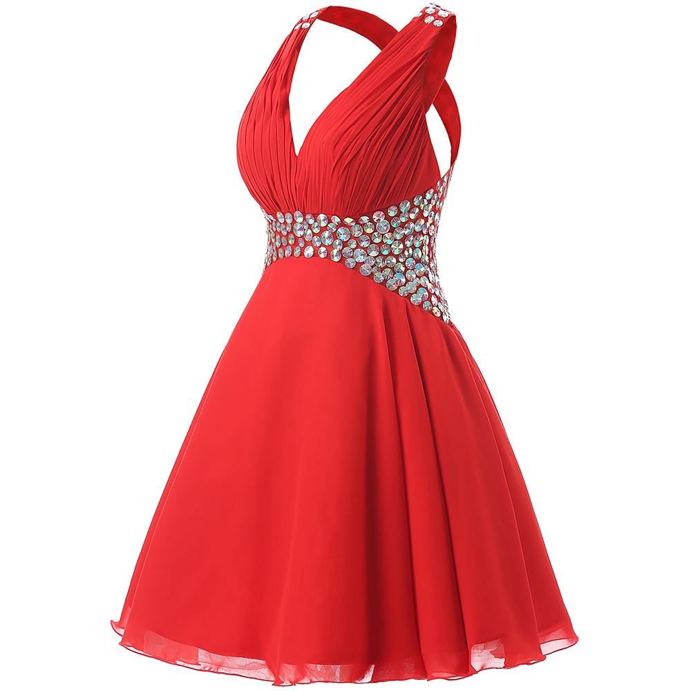 Real Picture Homecoming Dresses Short Red Dresses For Graduation ...